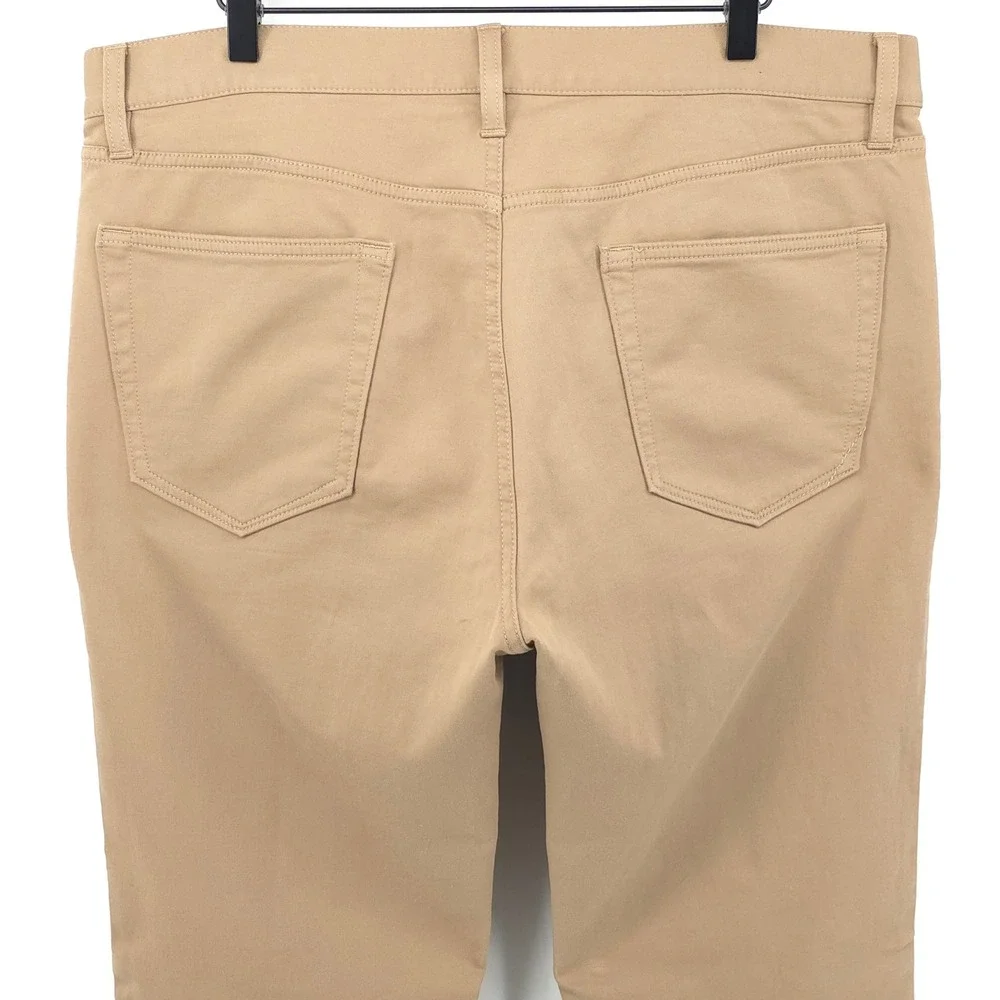 Banana Republic Mens Traveler Pants 36x34 Slim Fit Khaki Tan Chino Stretch